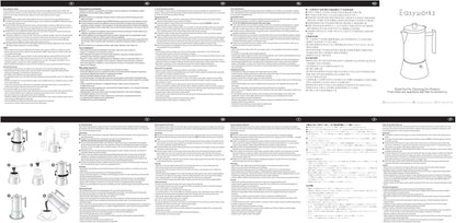 Stovetop Espresso Maker - Stainless Steel 4-Cup Moka Pot for Induction - ZOOMNSTORE