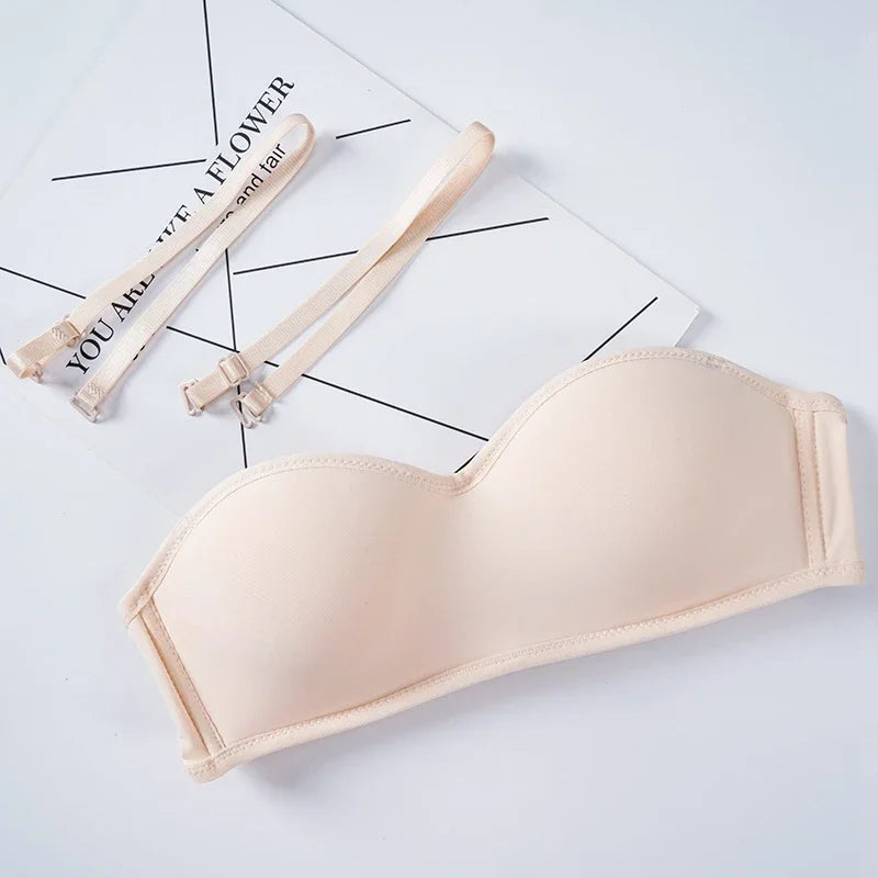 Women Invisible Bra Strapless Bralette 1/2 Cup Women's Underwear Female Seamless Party Wedding Bras Sexy Lingerie New - ZOOMNSTORE