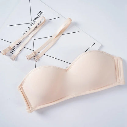 Women Invisible Bra Strapless Bralette 1/2 Cup Women's Underwear Female Seamless Party Wedding Bras Sexy Lingerie New - ZOOMNSTORE