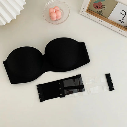 FINETOO Sexy Strapless Bras Women Wireless Bralette Soft Female Underwear Ladies Seamless Bras Invisible Bra With 2pcs Straps - ZOOMNSTORE