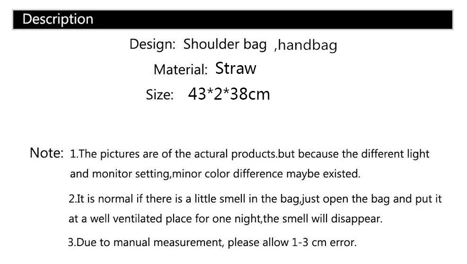 Handmade Woven Straw Beach Bag - Large Capacity Rattan Shoulder Tote for Women - ZOOMNSTORE