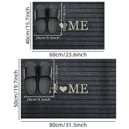 Striped Door Mat - Machine Washable Soft Absorbent Floor Carpet for Bathroom Entrance - ZOOMNSTORE
