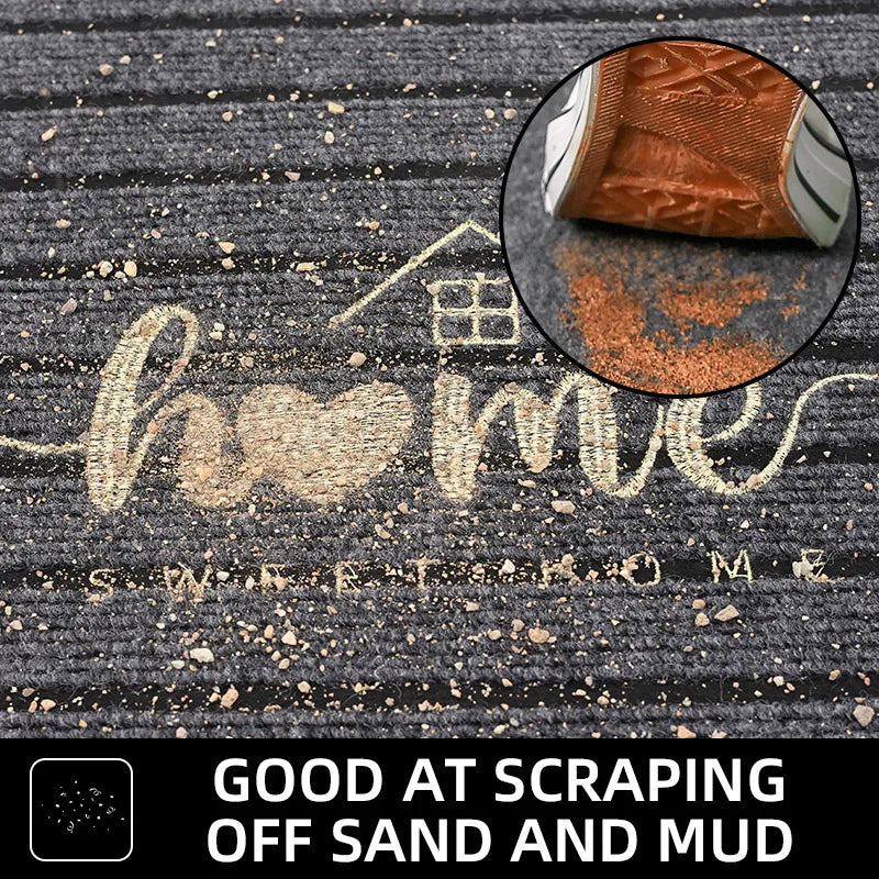 Striped Door Mat - Machine Washable Soft Absorbent Floor Carpet for Bathroom Entrance - ZOOMNSTORE