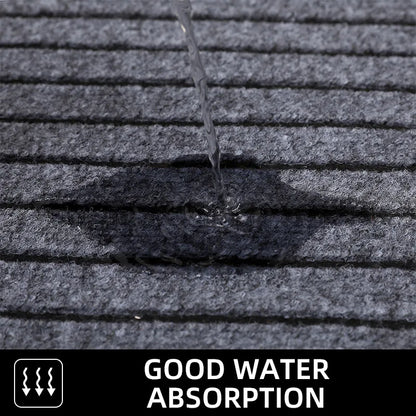 Striped Door Mat - Machine Washable Soft Absorbent Floor Carpet for Bathroom Entrance - ZOOMNSTORE