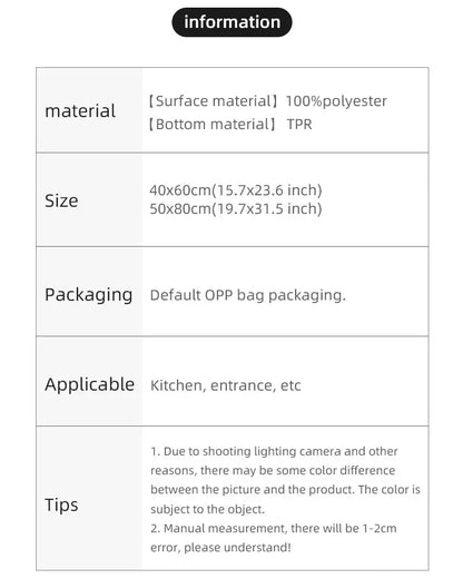Striped Door Mat - Machine Washable Soft Absorbent Floor Carpet for Bathroom Entrance - ZOOMNSTORE