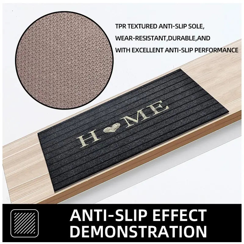 Striped Door Mat - Machine Washable Soft Absorbent Floor Carpet for Bathroom Entrance - ZOOMNSTORE