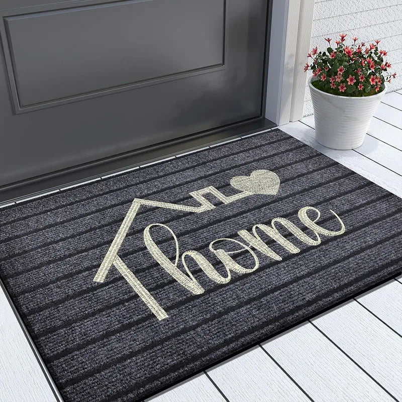 Striped Door Mat - Machine Washable Soft Absorbent Floor Carpet for Bathroom Entrance - ZOOMNSTORE