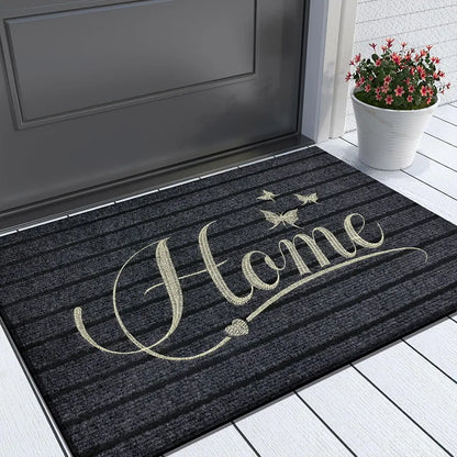 Striped Door Mat - Machine Washable Soft Absorbent Floor Carpet for Bathroom Entrance - ZOOMNSTORE