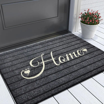 Striped Door Mat - Machine Washable Soft Absorbent Floor Carpet for Bathroom Entrance - ZOOMNSTORE
