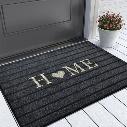Striped Door Mat - Machine Washable Soft Absorbent Floor Carpet for Bathroom Entrance - ZOOMNSTORE
