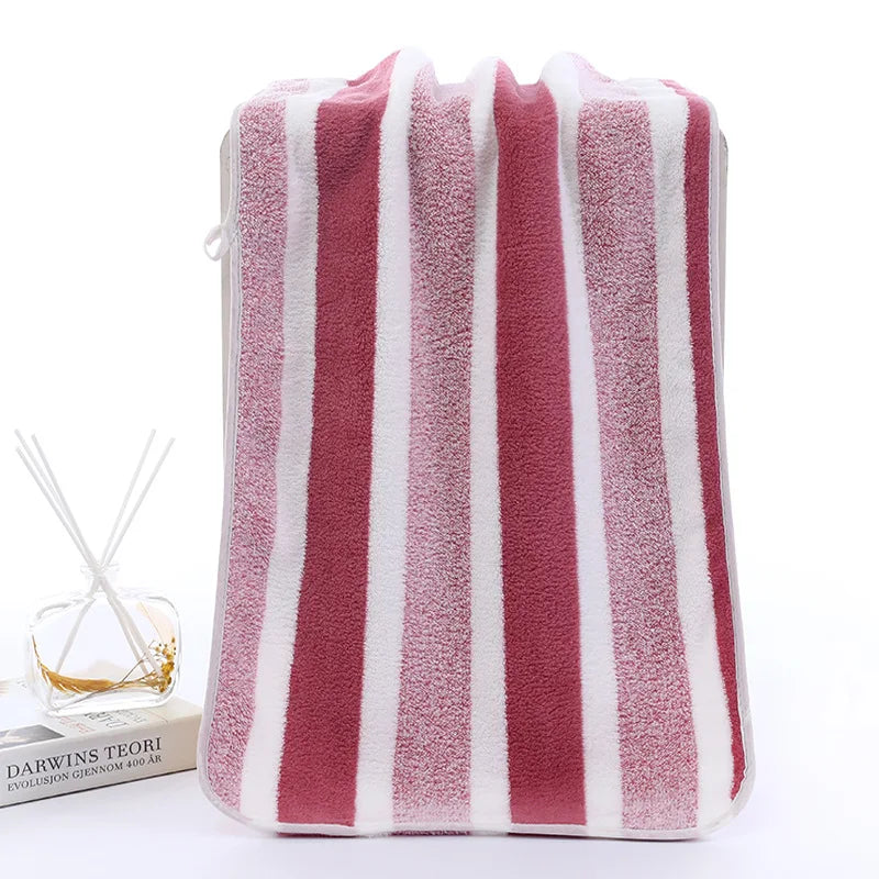 Striped Face Towel - Absorbent Quick-Drying Soft Bath Towel 35x75cm - ZOOMNSTORE