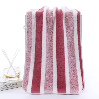 Striped Face Towel - Absorbent Quick-Drying Soft Bath Towel 35x75cm - ZOOMNSTORE