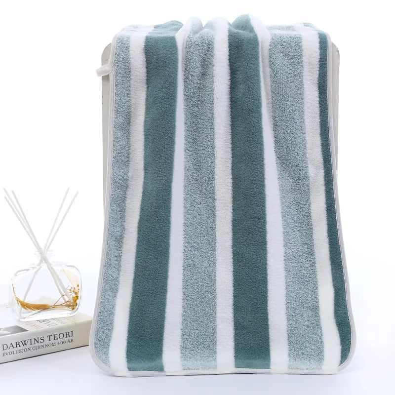 Striped Face Towel - Absorbent Quick-Drying Soft Bath Towel 35x75cm - ZOOMNSTORE
