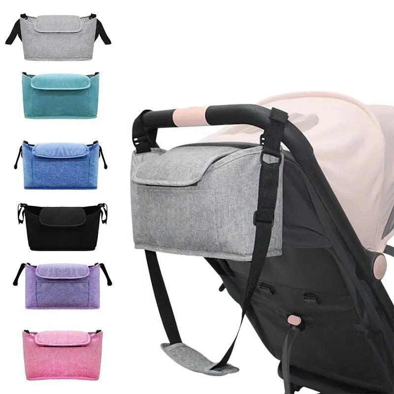 Stroller Bag Baby Diaper Mummy Bag Large Capacity Stroller Organizer Cup Holder Feeding Bottle Stroller Accessories Hanging Bag - ZOOMNSTORE