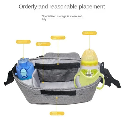 Stroller Bag Baby Diaper Mummy Bag Large Capacity Stroller Organizer Cup Holder Feeding Bottle Stroller Accessories Hanging Bag - ZOOMNSTORE
