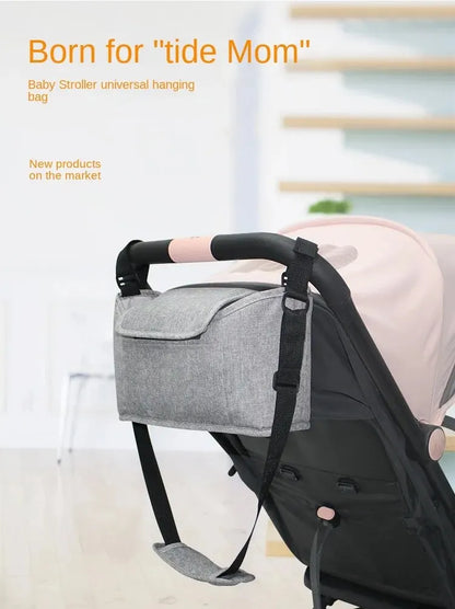 Stroller Bag Baby Diaper Mummy Bag Large Capacity Stroller Organizer Cup Holder Feeding Bottle Stroller Accessories Hanging Bag - ZOOMNSTORE
