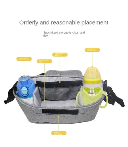 Stroller Bag Baby Diaper Mummy Bag Large Capacity Stroller Organizer Cup Holder Feeding Bottle Stroller Accessories Hanging Bag - ZOOMNSTORE