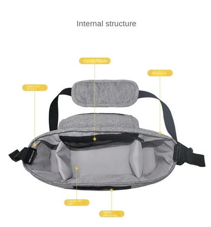 Stroller Bag Baby Diaper Mummy Bag Large Capacity Stroller Organizer Cup Holder Feeding Bottle Stroller Accessories Hanging Bag - ZOOMNSTORE