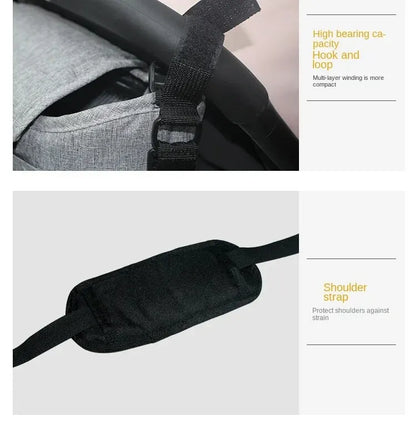 Stroller Bag Baby Diaper Mummy Bag Large Capacity Stroller Organizer Cup Holder Feeding Bottle Stroller Accessories Hanging Bag - ZOOMNSTORE