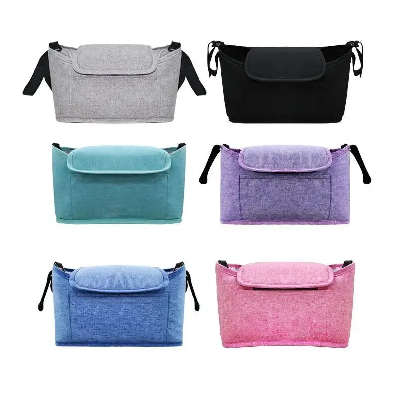 Stroller Bag Baby Diaper Mummy Bag Large Capacity Stroller Organizer Cup Holder Feeding Bottle Stroller Accessories Hanging Bag - ZOOMNSTORE