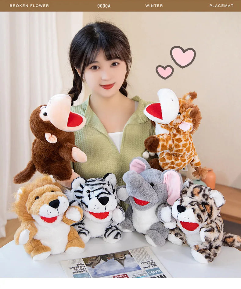 Kawaii Stuffed Plush Animal Puppets - Educational Baby Toys for Kids - ZOOMNSTORE