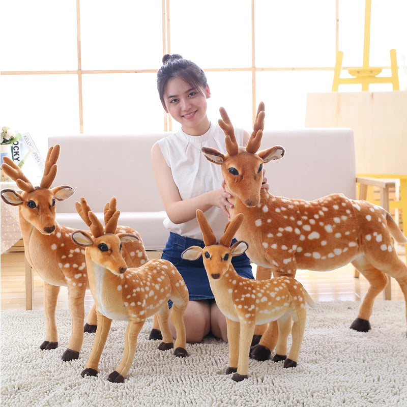 Plush Sika Deer Toy - Stuffed Animal Doll for Kids Teaching Prop Birthday Gift - ZOOMNSTORE