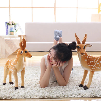 Plush Sika Deer Toy - Stuffed Animal Doll for Kids Teaching Prop Birthday Gift - ZOOMNSTORE