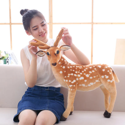 Plush Sika Deer Toy - Stuffed Animal Doll for Kids Teaching Prop Birthday Gift - ZOOMNSTORE