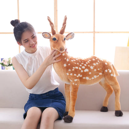 Plush Sika Deer Toy - Stuffed Animal Doll for Kids Teaching Prop Birthday Gift - ZOOMNSTORE