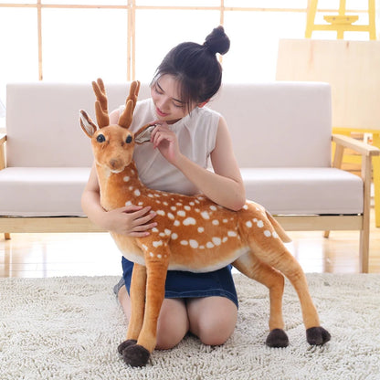 Plush Sika Deer Toy - Stuffed Animal Doll for Kids Teaching Prop Birthday Gift - ZOOMNSTORE