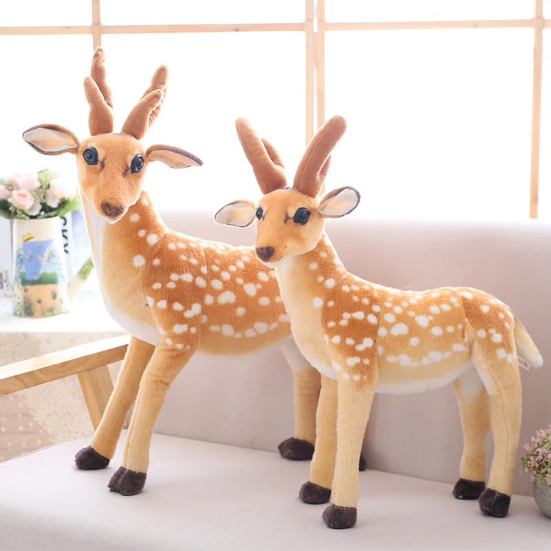 Plush Sika Deer Toy - Stuffed Animal Doll for Kids Teaching Prop Birthday Gift - ZOOMNSTORE