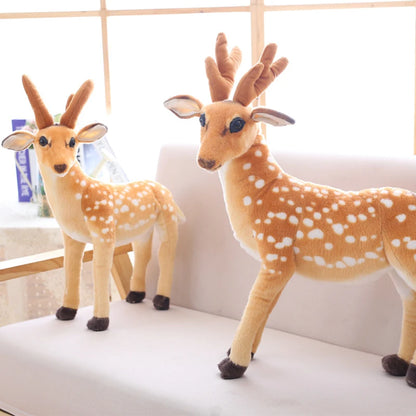 Plush Sika Deer Toy - Stuffed Animal Doll for Kids Teaching Prop Birthday Gift - ZOOMNSTORE