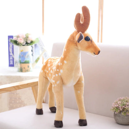 Plush Sika Deer Toy - Stuffed Animal Doll for Kids Teaching Prop Birthday Gift - ZOOMNSTORE