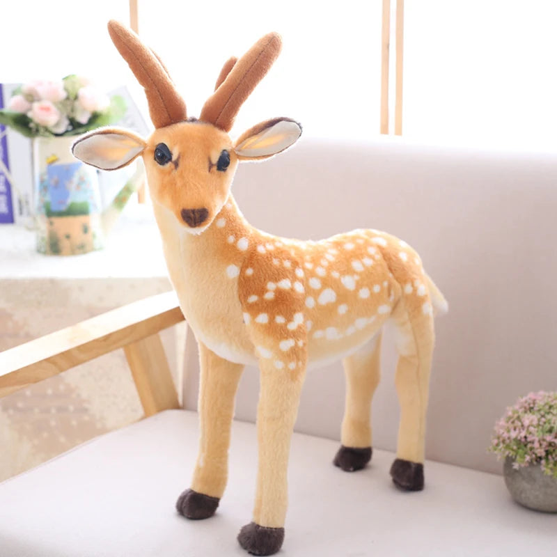 Plush Sika Deer Toy - Stuffed Animal Doll for Kids Teaching Prop Birthday Gift - ZOOMNSTORE