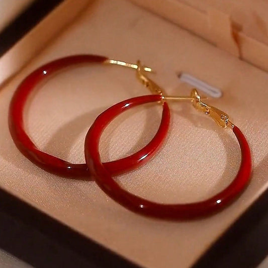 Stylish Full C Hoop Earrings - High-End Large Slimming Design for Square Faces - ZOOMNSTORE