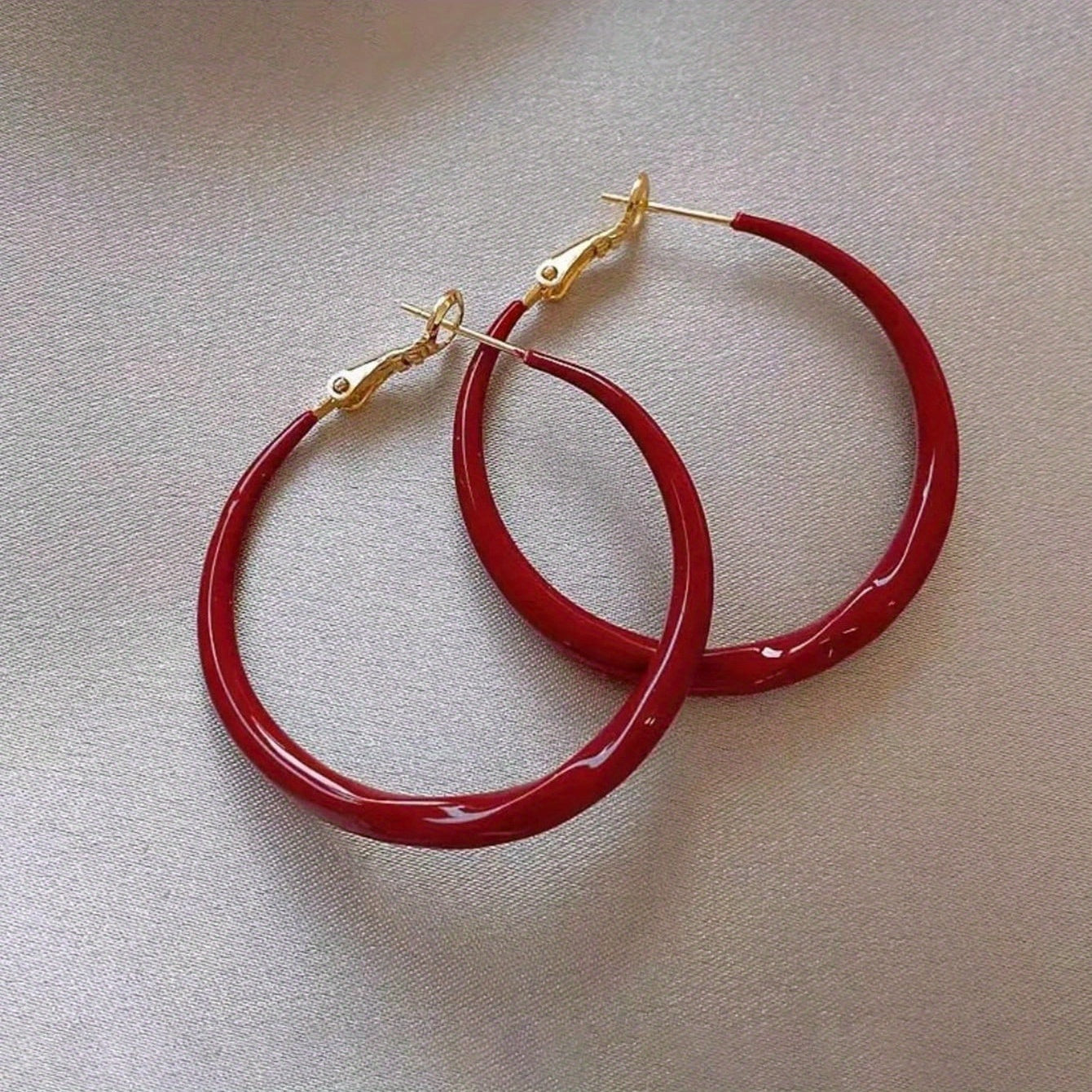 Stylish Full C Hoop Earrings - High-End Large Slimming Design for Square Faces - ZOOMNSTORE
