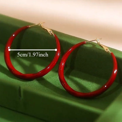 Stylish Full C Hoop Earrings - High-End Large Slimming Design for Square Faces - ZOOMNSTORE