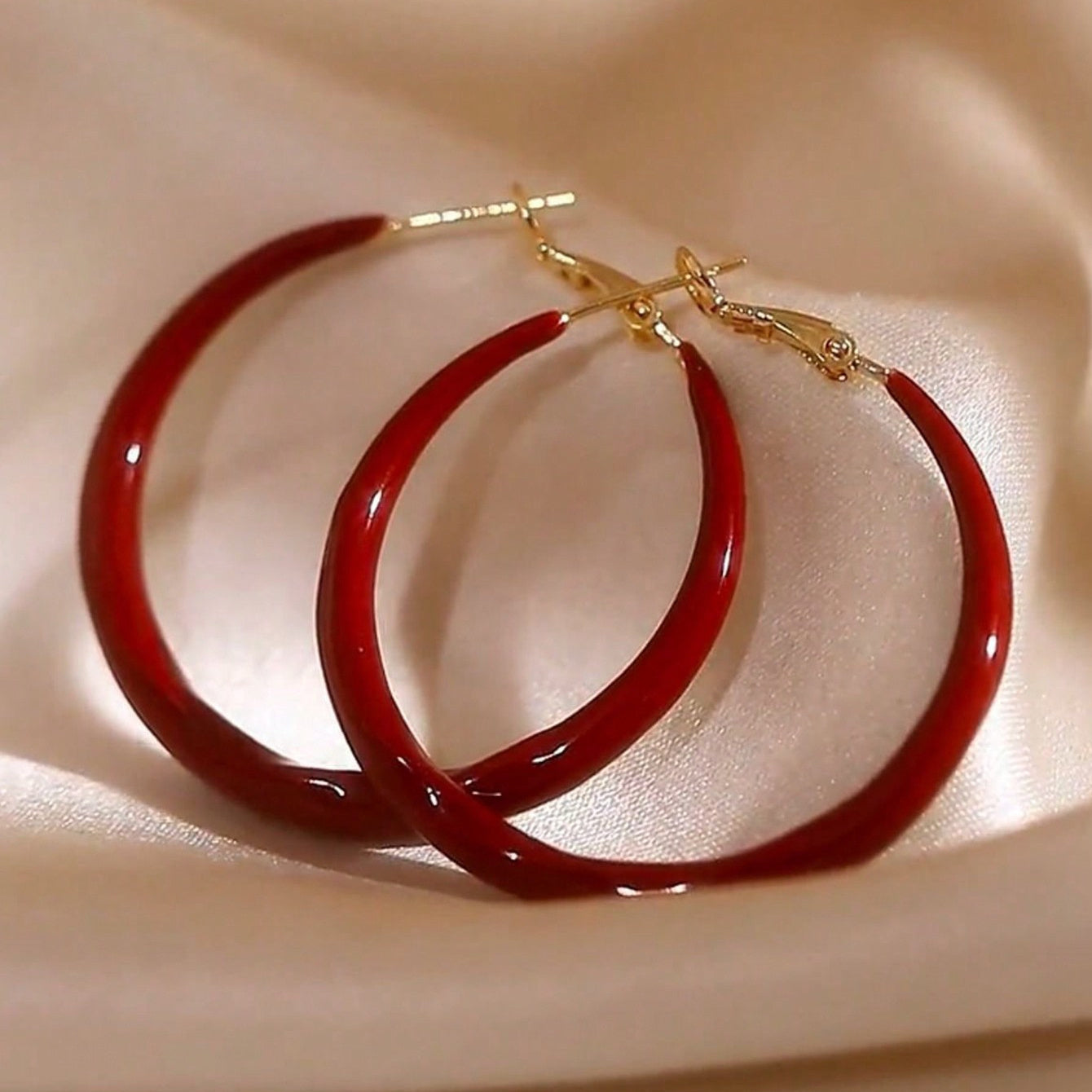 Stylish Full C Hoop Earrings - High-End Large Slimming Design for Square Faces - ZOOMNSTORE