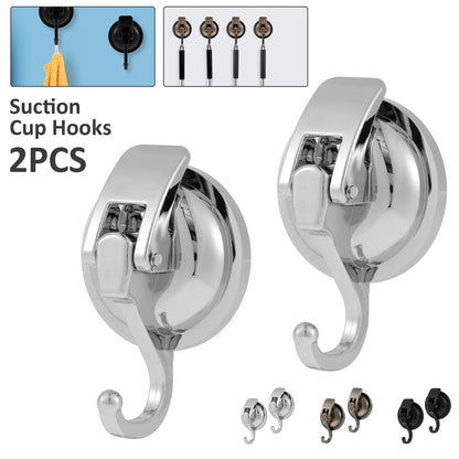 Heavy Duty Suction Cup Hooks - Super Suction Shower  Kitchen Hooks 2 Pcs - ZOOMNSTORE
