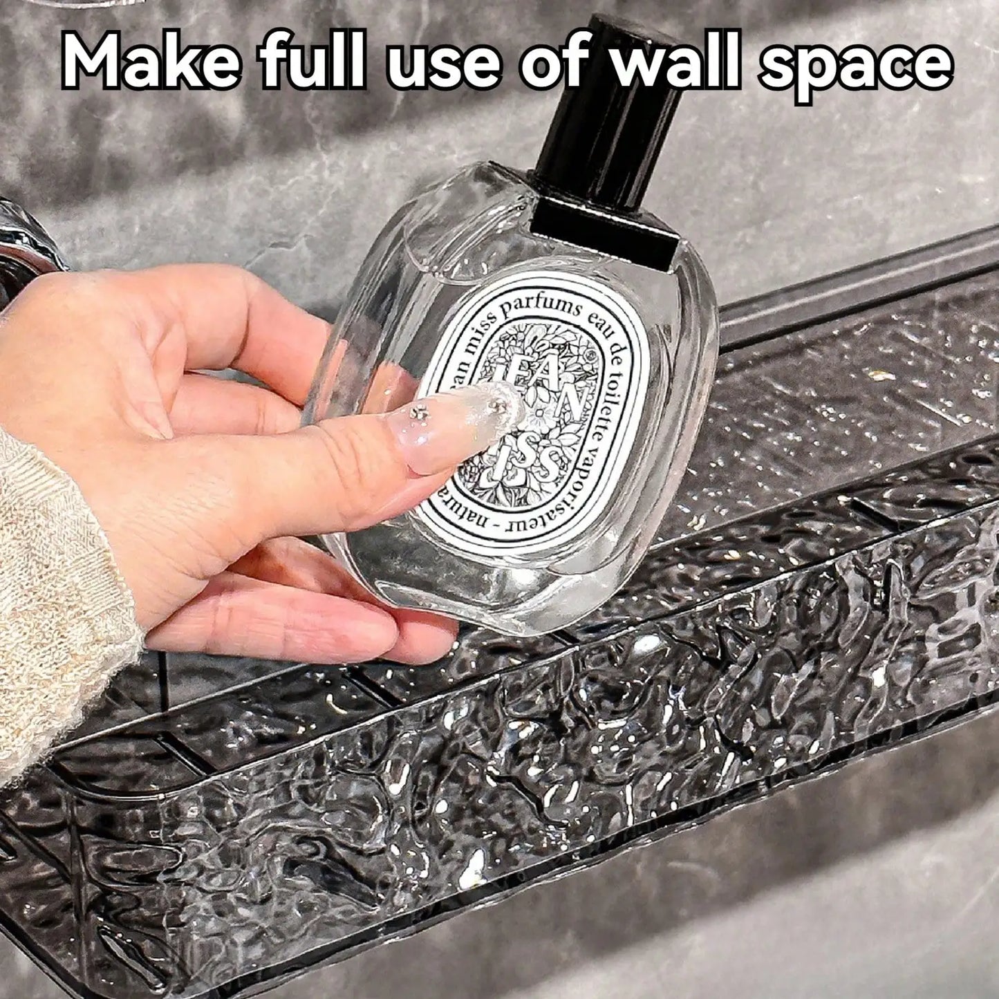 Suction Cup Shower Caddy | Clear Plastic Organizer With Water Drainage & Easy Install Rack - ZOOMNSTORE