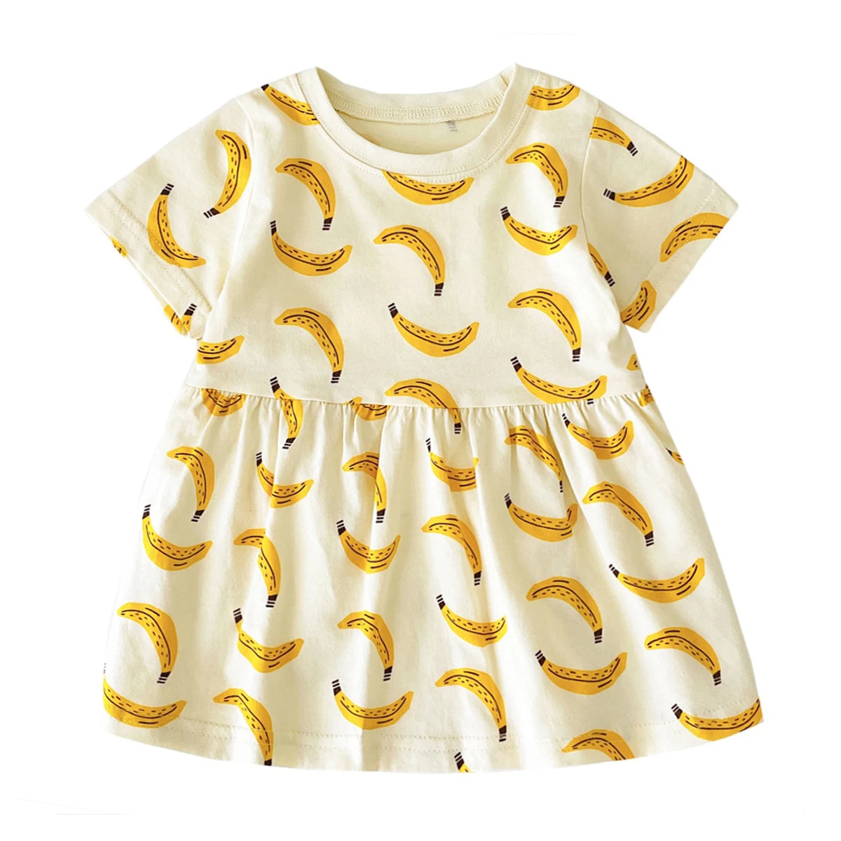 Summer Baby Dress - Cute Short Sleeve Cotton Dress for Girls - ZOOMNSTORE