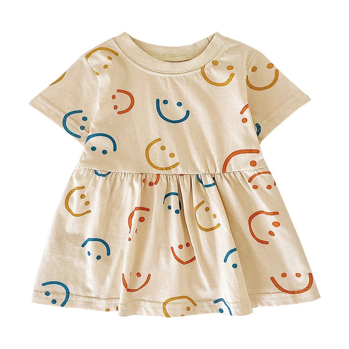 Summer Baby Dress - Cute Short Sleeve Cotton Dress for Girls - ZOOMNSTORE
