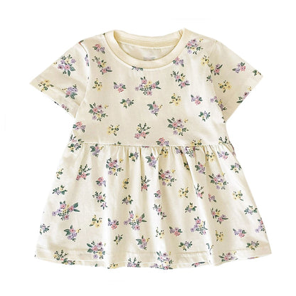 Summer Baby Dress - Cute Short Sleeve Cotton Dress for Girls - ZOOMNSTORE