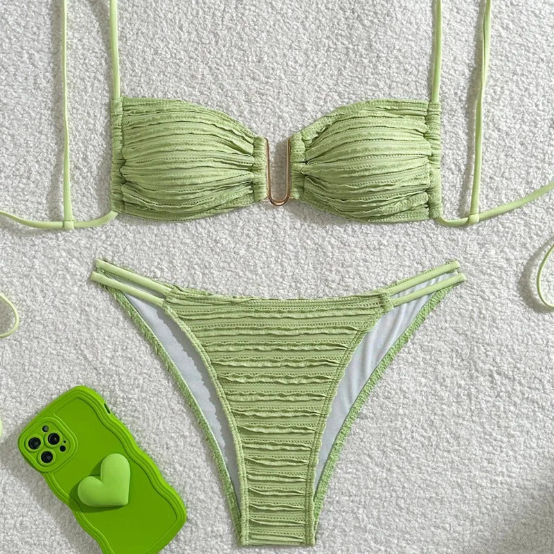 Summer Brazilian Bikini Set - Womens Sexy Swimwear for Beach  Pool - ZOOMNSTORE