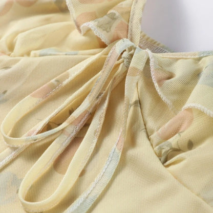 Summer Floral Backless Dress - Womens Sexy Sleeveless Beach Vacation Outfit - ZOOMNSTORE