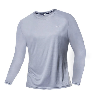 Mens Summer Quick Dry Long Sleeve T-Shirt - Breathable Sun Protection Outdoor Wear - ZOOMNSTORE