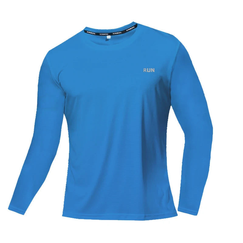 Mens Summer Quick Dry Long Sleeve T-Shirt - Breathable Sun Protection Outdoor Wear - ZOOMNSTORE