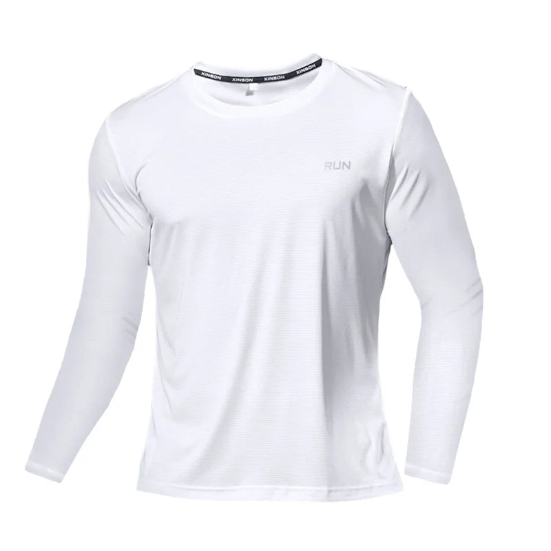 Mens Summer Quick Dry Long Sleeve T-Shirt - Breathable Sun Protection Outdoor Wear - ZOOMNSTORE