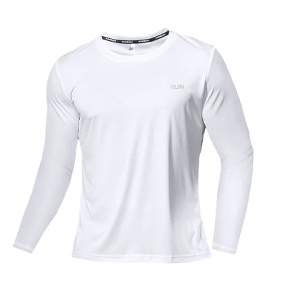 Mens Summer Quick Dry Long Sleeve T-Shirt - Breathable Sun Protection Outdoor Wear - ZOOMNSTORE