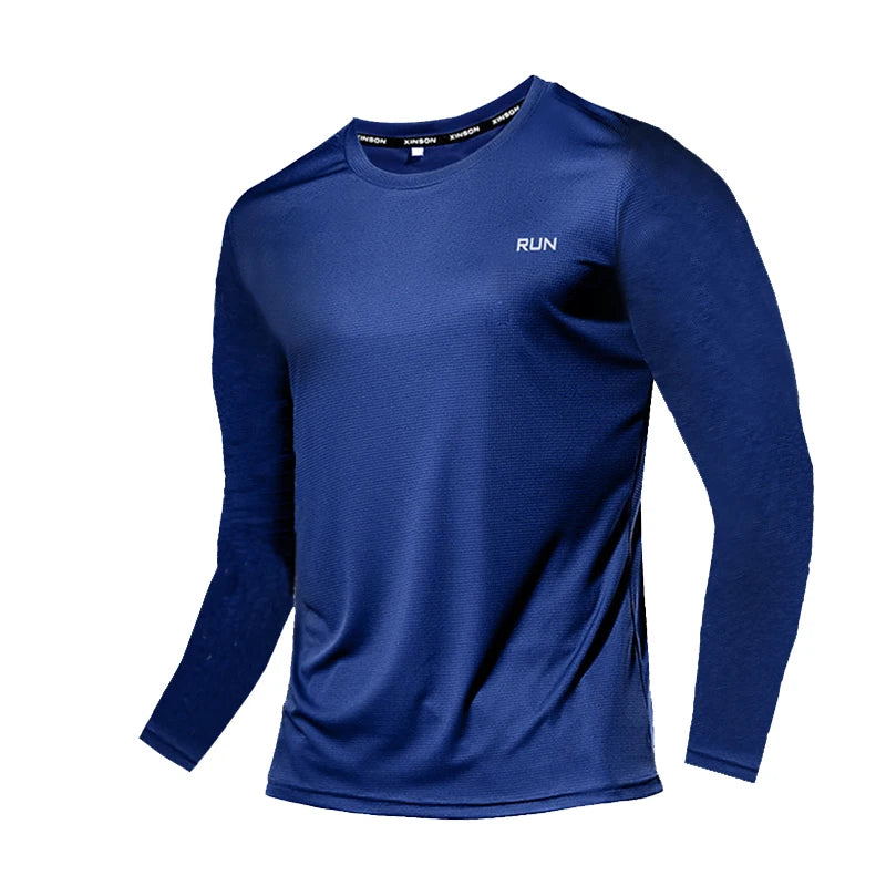 Mens Summer Quick Dry Long Sleeve T-Shirt - Breathable Sun Protection Outdoor Wear - ZOOMNSTORE